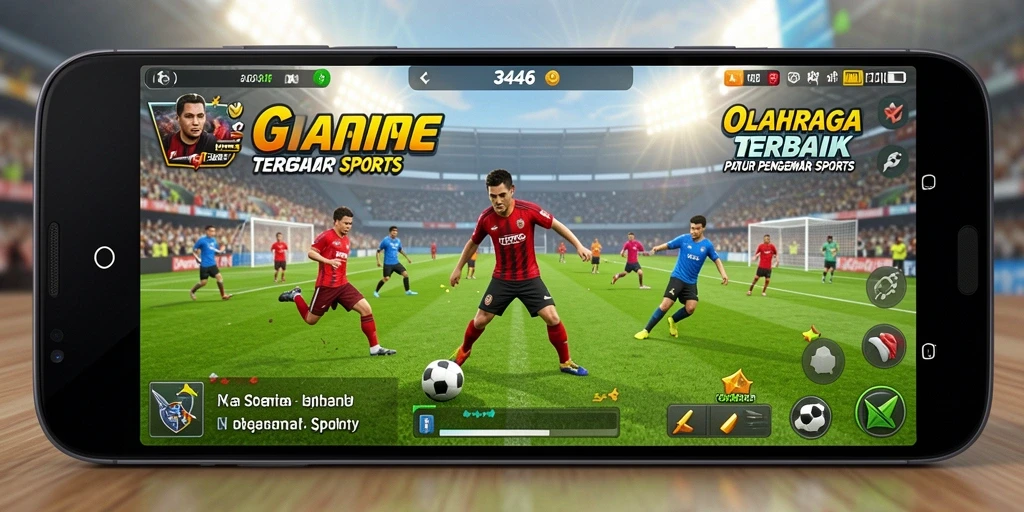Screenshot gameplay dari 3446 menampilkan pertandingan olahraga yang mendebarkan.