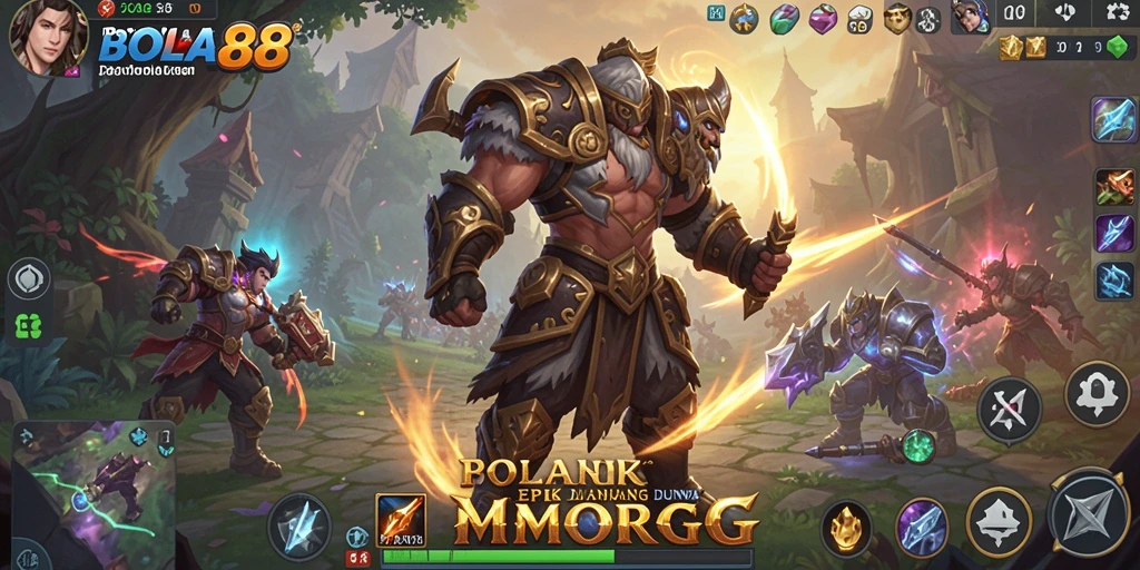 Screenshot gameplay BOLA88 menampilkan aksi seru dalam petualangan MMORPG.