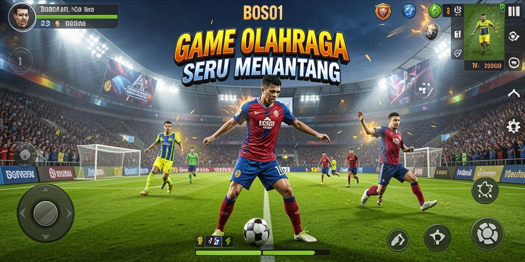 Tampilan menarik gameplay BOS01 dalam aksi olahraga.