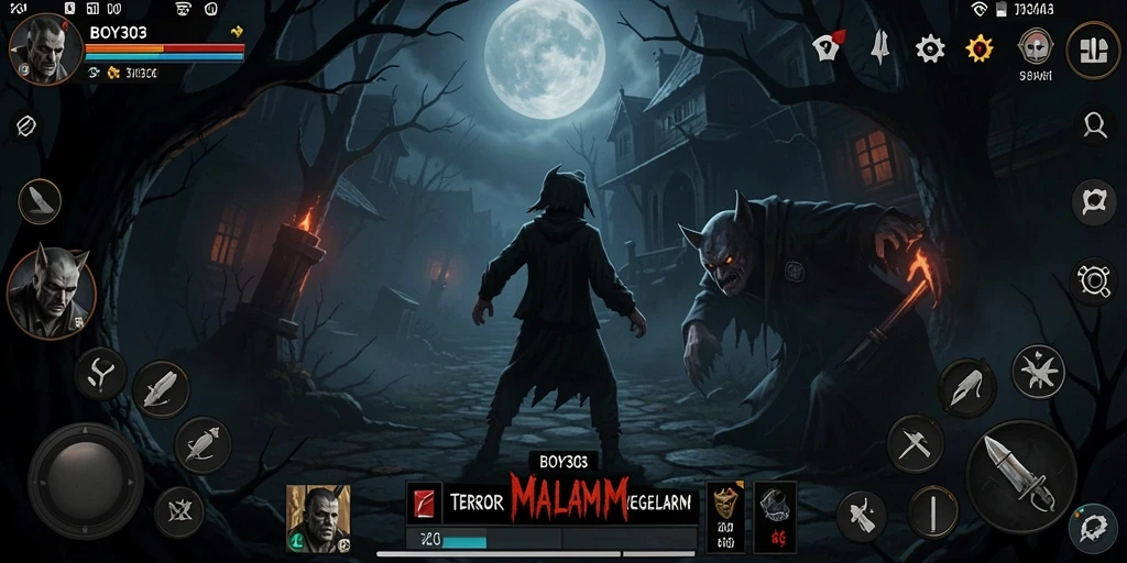 Tampilan gameplay BOY303 yang menyeramkan dan mencekam.