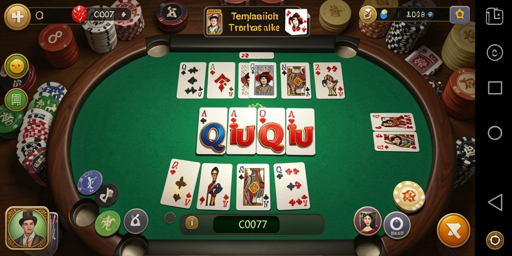 Tampilan seru gameplay QiuQiu di C0077.