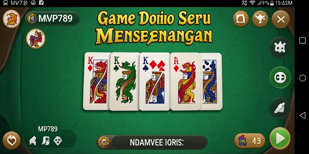 Screenshot gameplay Domino yang seru dan menantang.