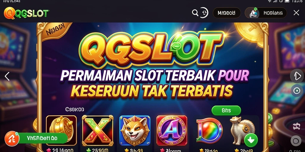 Tampilan gameplay QQSLOT yang menegangkan dan memukau.