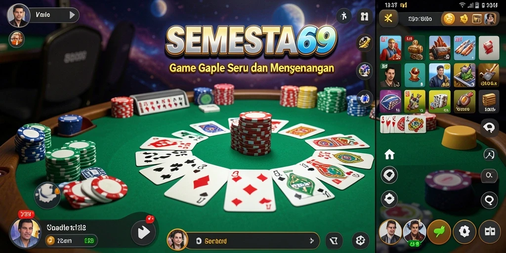 Tampilan gameplay Gaple yang menawan dan seru.